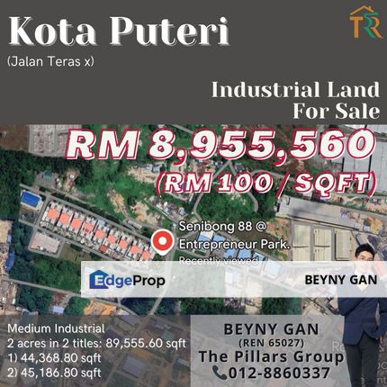 (Jln Teras x, Kawasan Perindustrian Kota Puteri) Industrial Land, Johor, Masai