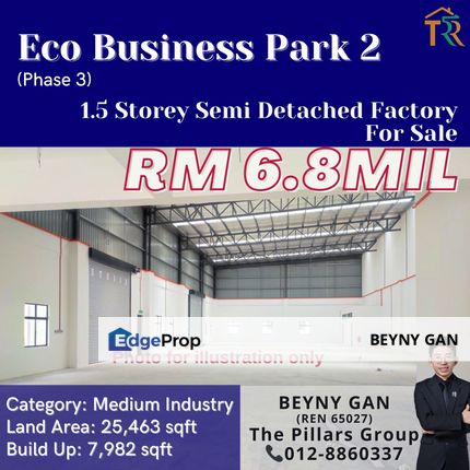 (Eco Business Park 2 @ Senai, Phase 3) 1.5 Storey Semi Detached Factory, Johor, Senai