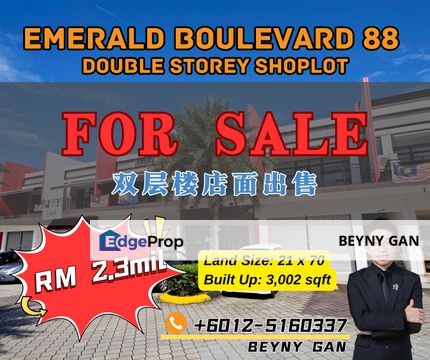 (Emerald Boulevard 88 @ Sunway Iskandar) Double Storey Shoplot, Johor, Nusajaya