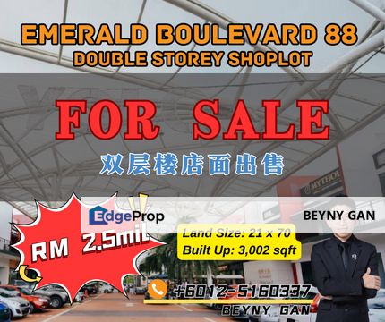 (Emerald Boulevard 88 @ Sunway Iskandar) Double Storey Shoplot, Johor, 