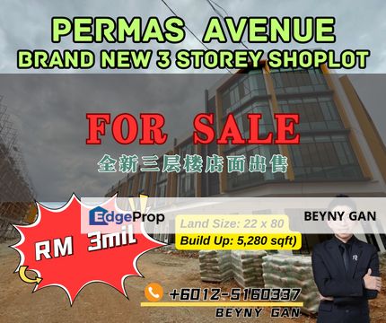 (Permas Avenue) 3 Storey Shoplot, Johor, Masai