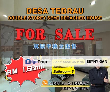 (Jalan Harmonium 20/x @ Taman Desa Tebrau) Double Storey Semi Detached House, Johor, Johor Bahru