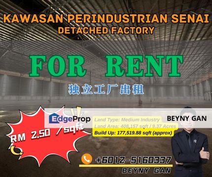(Kawasan Perindustrian Senai) Detached Factory Warehouse, Johor, Senai