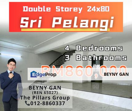Taman Pelangi, Jalan Sri Pelangi Double Storey Terrace House, Johor, Johor Bahru