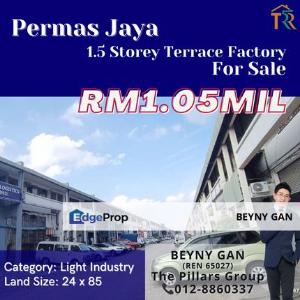 Permas Jaya 1.5 Storey Terrace Factory, Johor, Masai