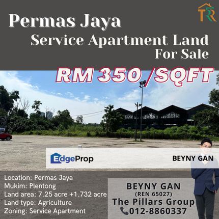 Permas Jaya Service Apartment Land, Johor, Johor Bahru