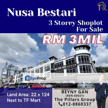 (Nusa Bestari, Next to TF Mart) 3 Storey Shoplot, Johor, 