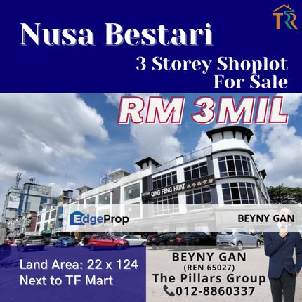 (Nusa Bestari, Next to TF Mart) 3 Storey Shoplot, Johor, 