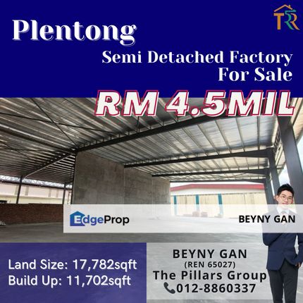 (Plentong) Semi Detached Factory, Johor, Masai