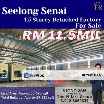 (Seelong) 1.5 Storey Detached Factory, Johor, Senai