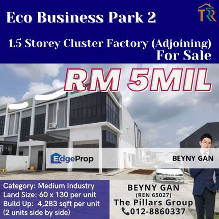 (Eco Business Park 2) 1.5 Storey Cluster Factory (Adjoining Unit), Johor, Senai