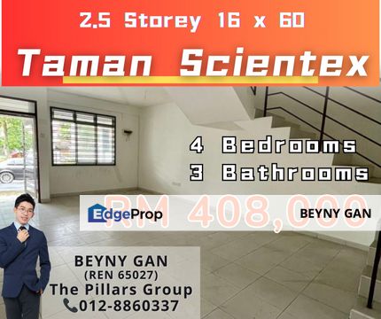 (Taman Scientex, Pasir Gudang @ Jalan Tiong 1) 2.5 Storey Terrace House, Johor, Pasir Gudang