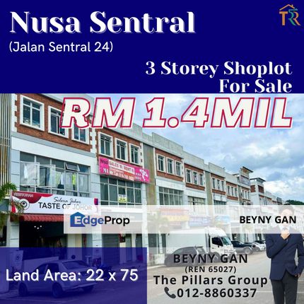 (Jalan Sentral 24, Nusa Sentral) 3 Storey Shoplot, Johor, Nusajaya