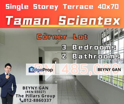 (Taman Scientex, Pasir Gudang @ Jalan Kancil) Single Storey Terrace House, Johor, Pasir Gudang