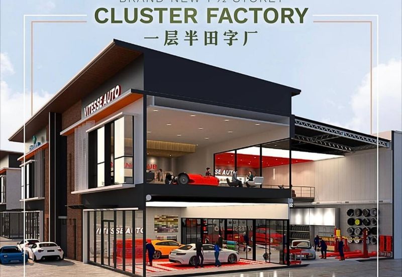 Akasia Business Park @ Ulu Tiram, 1.5 Storey Cluster Factory For Sale