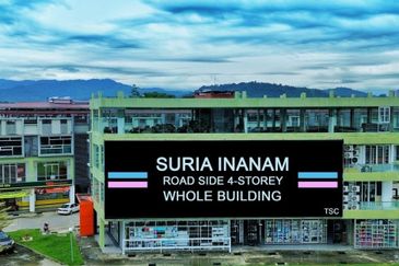 Suria Inanam Roadside 3+1 Storey Whole Building For Sale