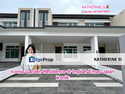 🔥金山园 Impian Emas 全新双层排楼 Iconia Garden Residence ☘ 稀有Unblock对公园 你值得拥有🏠😇 , Johor, Johor Bahru