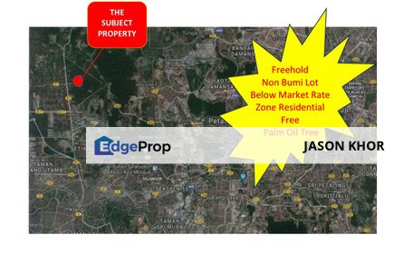 Freehold Agricultural Land zoned for Residential Use, 9.993 Acres For Sale at Mukim Kapar, Klang, RM18 psf Negotiable, Selangor, Kapar 