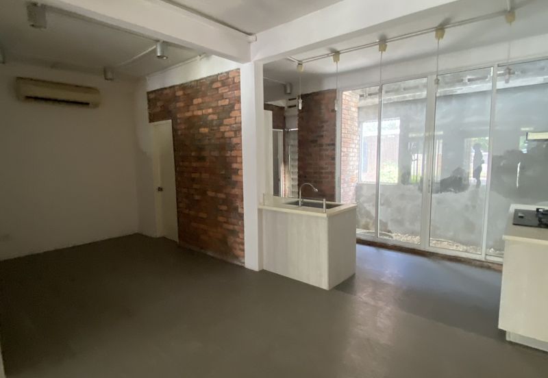 Renovated 1,260 sqft double-storey in Lorong Kurau, Bangsar: 3 beds, 2 baths, extended kitchen, chic brick walls—prime location!