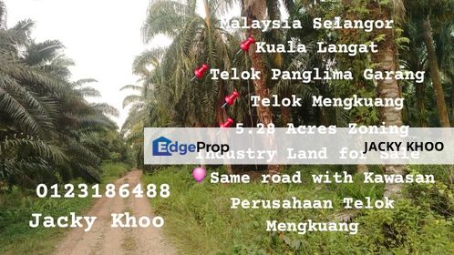 📌Kuala Langat  📌Telok Panglima Garang  📌 Telok Mengkuang 📌5.28 Acres Zoning Industry Land for Sale  🎈Same road with Kawasan Perusahaan Telok Meng, Selangor, Telok Panglima Garang