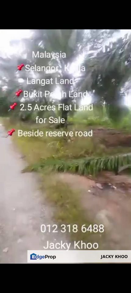 Bukit Perah . Seri Cheeding. Tanjung Dua Belas. 2.5 Acres Flat Land for Sale 📌 Beside reserve road , Selangor, Banting