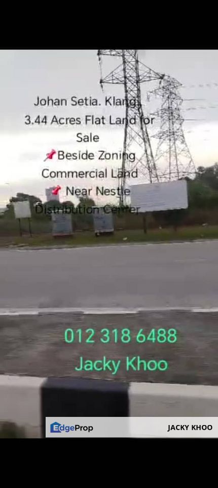 Johan Setia. Klang.,  3.44 Acres Flat Land for Sale  📌Beside Zoning Commercial Land 📌 Near Nestle Distribution Center , Selangor, Klang