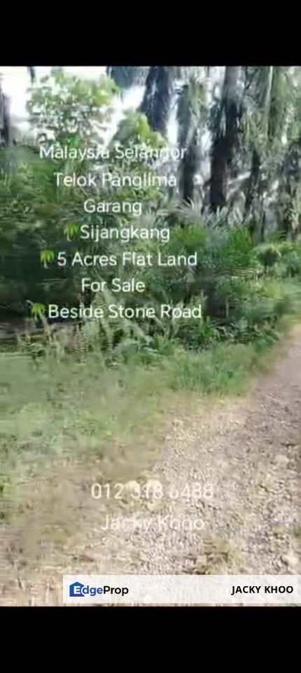 Sijangkang, Telok Panglima Garang,   5 Acres Flat Land For Sale  🌴Beside Stone Road 💥Freehold , Selangor, Telok Panglima Garang