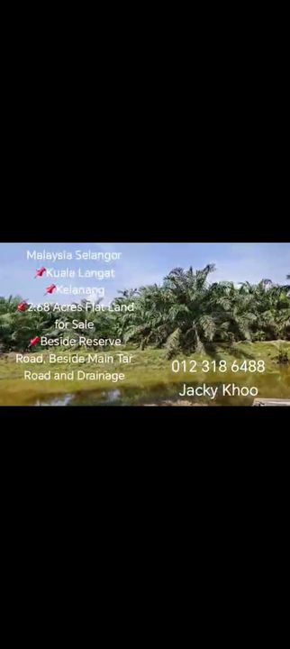 Kelanang , Banting, Morib, Kuala Langat, 📌2.68 Acres Flat Land for Sale 📌Beside Reserve Road, Beside Main Tar Road and Drainage, Selangor, Banting