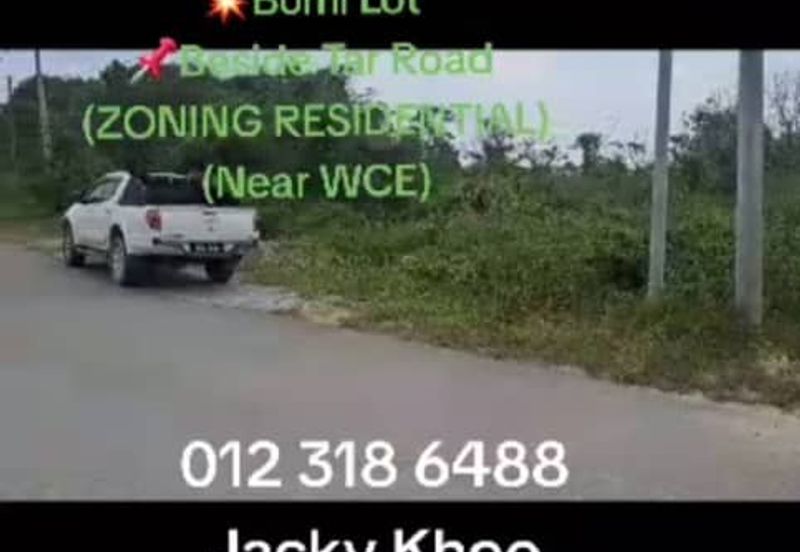 Telok.Panglima.Garang,  Kuala Langat,  📌2.5 Acres Corner Land for Sale 💥Bumi Lot  📌Beside Tar Road  (ZONING RESIDENTIAL) (BESIDE WCE)