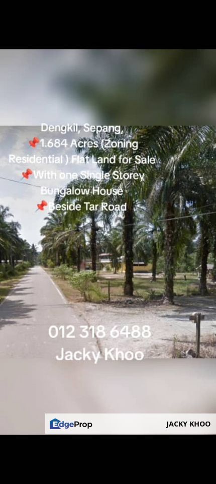 Dengkil, Sepang, SELANGOR, 📌1.684 Acres (Zoning Residential ) Flat Land for Sale 📌With one Single Storey Bungalow House 📌Beside Tar Road , Selangor, Sepang