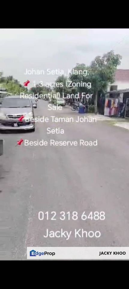 Johan Setia, Klang, 📌 1.3 acres (Zoning Residential) Land For Sale  📌Beside Taman Johan Setia  📌Beside Reserve Road , Selangor, Klang