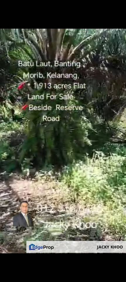 Batu Laut, Banting , Morib, Kelanang, 📌 * 1.913 acres Flat Land For Sale  📌Beside  Reserve Road, Selangor, Banting