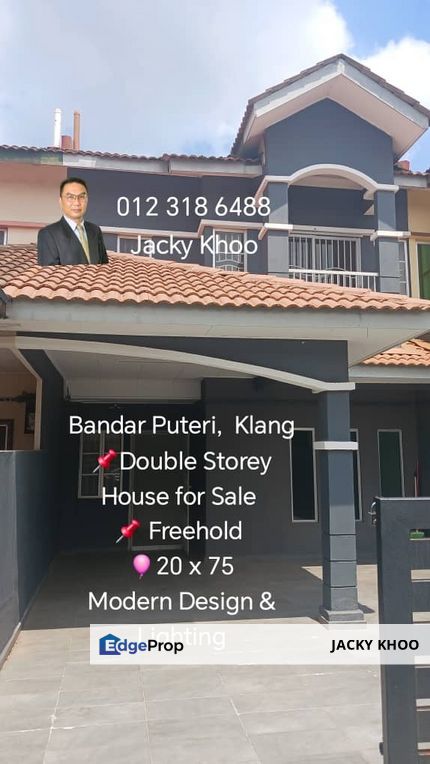 Bandar Puteri,  Klang 📌Double Storey House for Sale  📌 Freehold  🎈20 x 75 Modern Design & Lighting, Selangor, Klang