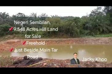Rembau, Pedas, Negeri Sembilan,  📌9.548 Acres Hill Land for Sale 📌Freehold 📌Just Beside Main Tar Road 