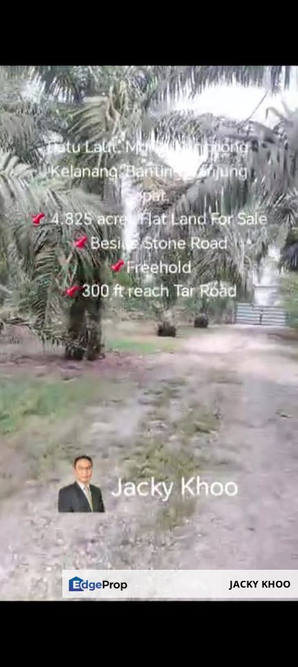 Batu Laut, Morib, Kanchong, Kelanang, Banting, Tanjung Sepat,  📌 4.825 acres Flat Land For Sale  📌Beside Stone Road 📌Freehold 📌300 ft reach Tar Ro, Selangor, Banting