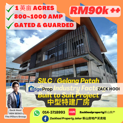 Smart Industrial Park @ SILC, Gelang Patah, Johor @ 𝙈𝙚𝙙𝙞𝙪𝙢 𝙄𝙣𝙙𝙪𝙨𝙩𝙧𝙮 𝙁𝙖𝙘𝙩𝙤𝙧𝙮 - 𝘽𝙪𝙞𝙡𝙩 𝙩𝙤 𝙎𝙪𝙞𝙩 𝙋𝙧𝙤𝙟𝙚𝙘𝙩, Johor, Gelang Patah