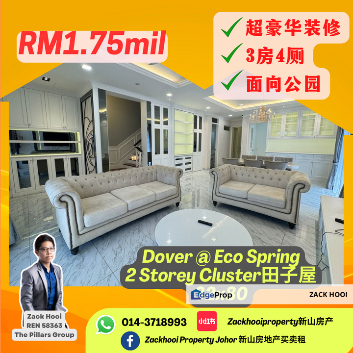 Eco Spring Reno Like Show House Cluster Unit, Johor, Johor Bahru