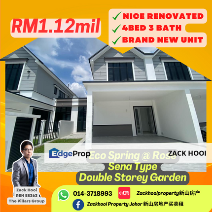 Eco Spring, Johor Bahru, Johor @ Rose - Sena Type 2 Storey Renovated Unit, Johor, Johor Bahru