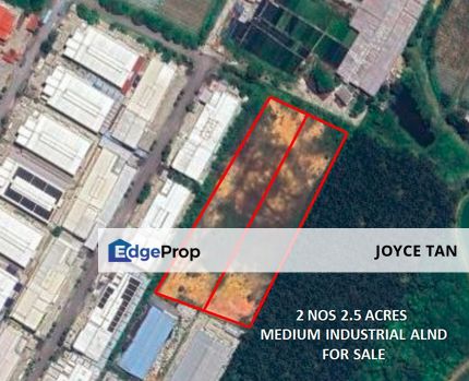 2pcs -Desa Cemerlang ( Indah Gemilang ) 2.5acres Medium Industrial Land , Johor, Ulu Tiram
