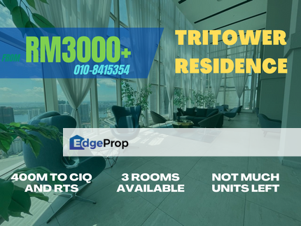 Tritower Jb Town Walking to Ciq Rts Twin Tower Suasana Rnf 2 Beds 2 Baths, Johor, Johor Bahru