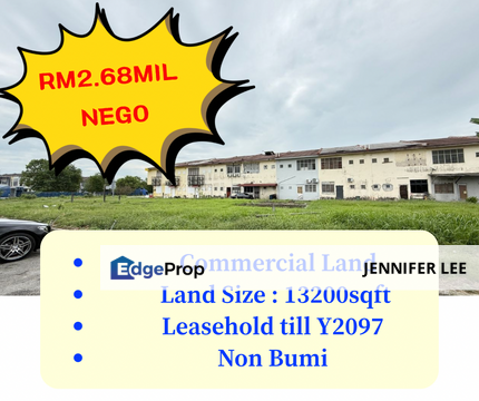 Exclusive Unit Commercial Land Lima Kedai @ Skudai For Sales., Johor, Johor Bahru