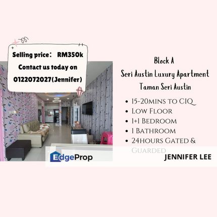 Fully Furnished Seri Austin Residence,JB for Sales, Johor, Johor Bahru