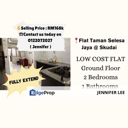 Fully Extend Flat Taman Selesa Jaya, Skudai for Sales, Johor, Skudai