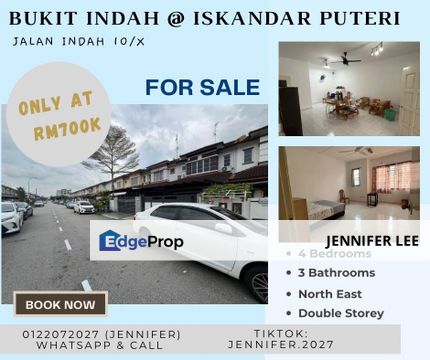 Double Storey with Kitchen Extended,Taman Bukit Indah @ Iskandar Puteri,JB for Sales, Johor, Johor Bahru