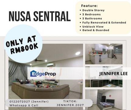 Double Storey with Fully Renovated & Fully Extended, Taman Nusa Sentral, Iskandar Puteri (Nusajaya) , Johor for Sales., Johor, Nusajaya