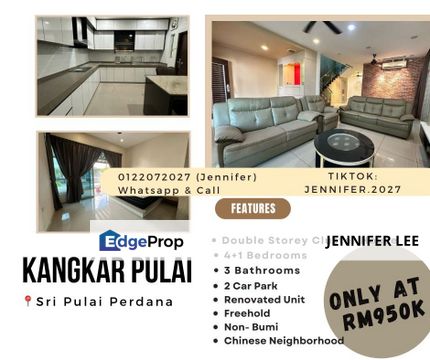 Double Storey Cluster House with Gated & Guarded, Taman Sri Pulai Perdana, Skudai, JB for Sales., Johor, Skudai