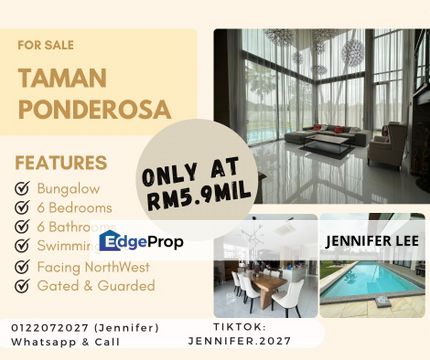 Bungalow with Private Swimming Pool , Taman Ponderosa,JB for Sales., Johor, Johor Bahru