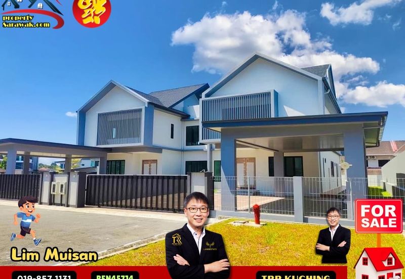 All-New Double Storey Semi Detached with Loft at Urat Mata Jalan Song in Kuching for Sale