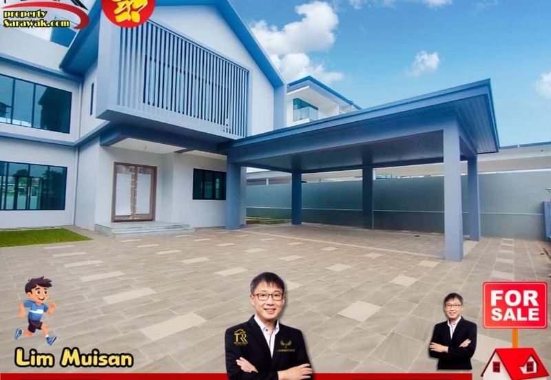 All-New Double Storey Semi Detached with Loft at Urat Mata Jalan Song in Kuching for Sale