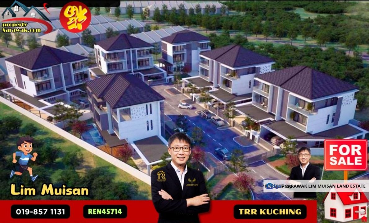3-Storey Luxury Semi-Detached Home at Country Heights Residence, Jalan Song – For Sale!, Sarawak, Kuching